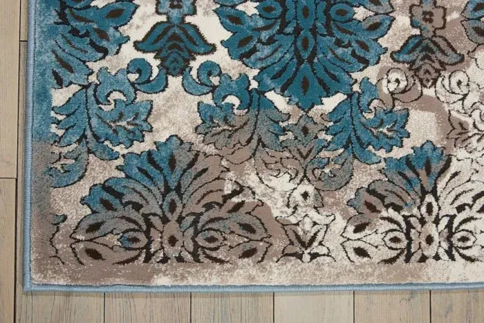 Karma KRM05 Ivory Blue Rug