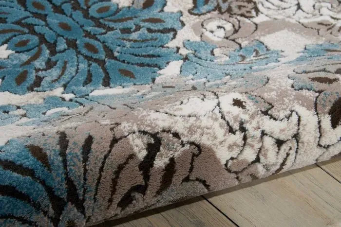 Karma KRM05 Ivory Blue Rug