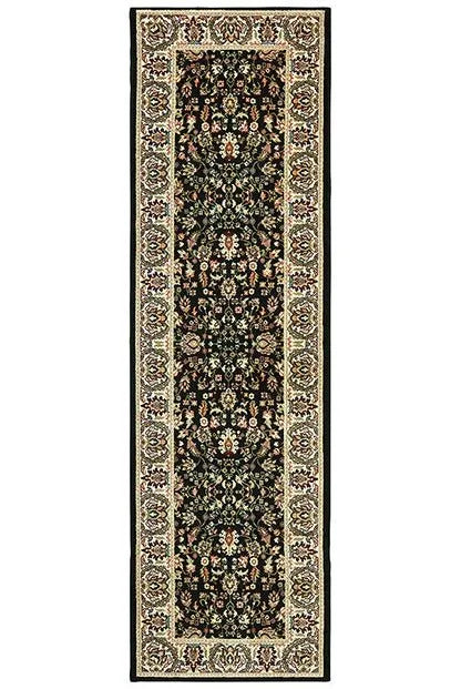 Kashan 108B Black/ Ivory Rug - Rug & Home