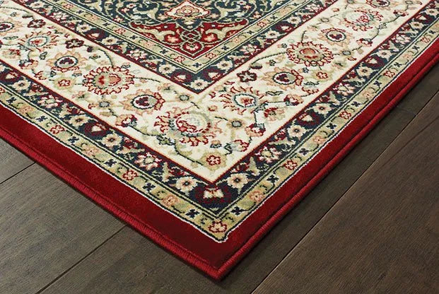 Kashan 119N Red/ Ivory Rug - Rug & Home