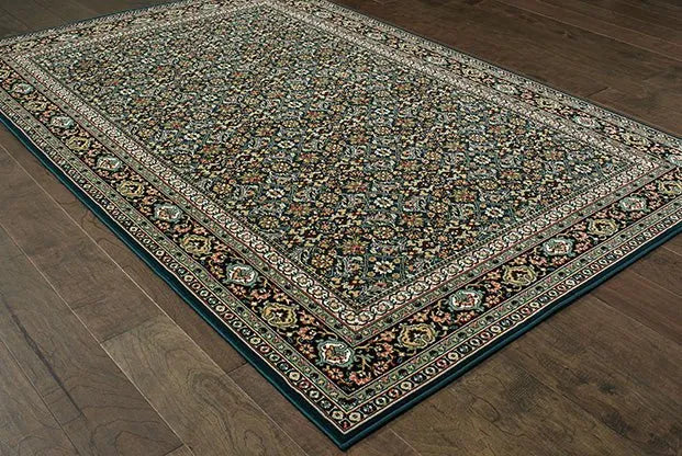 Kashan 180L Navy/ Multi Rug - Rug & Home