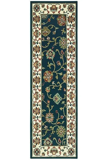 Kashan 2336B Navy/ Ivory Rug - Rug & Home