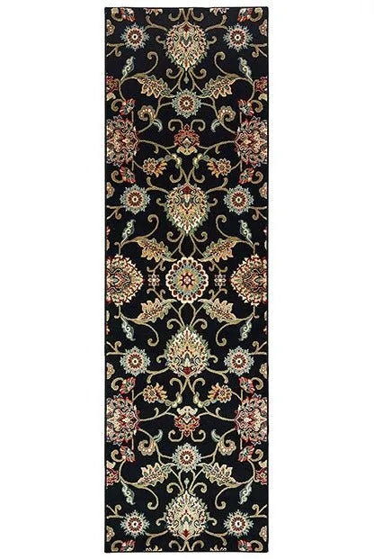 Kashan 9946K Black/ Multi Rug - Rug & Home