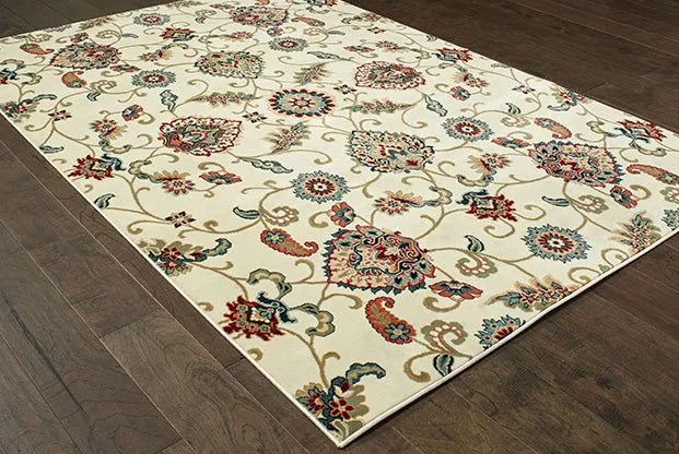 Kashan 9946W Ivory/ Multi Rug - Rug & Home