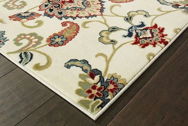 Kashan 9946W Ivory/ Multi Rug - Rug & Home