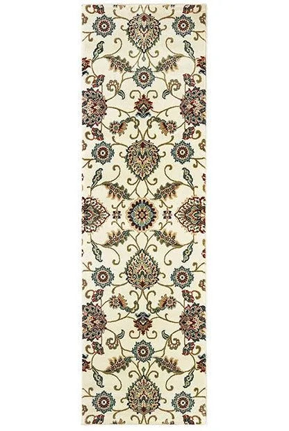 Kashan 9946W Ivory/ Multi Rug - Rug & Home