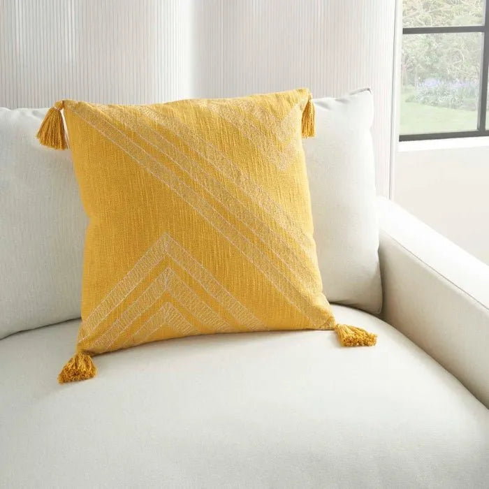 Kathy Ireland AA443 Yellow Pillow - Rug & Home