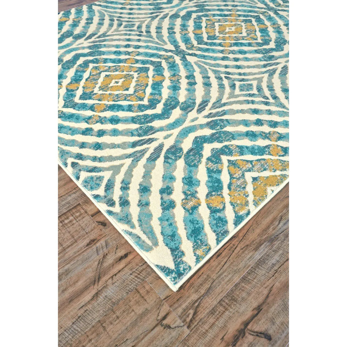 Keats 3469F Blue/Yellow Rug - Rug & Home