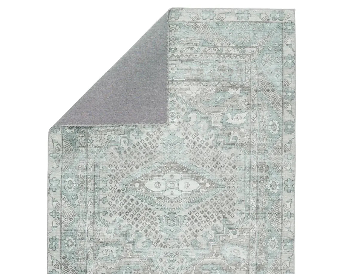 Keyara KNC01 Green/Grey Rug - Rug & Home