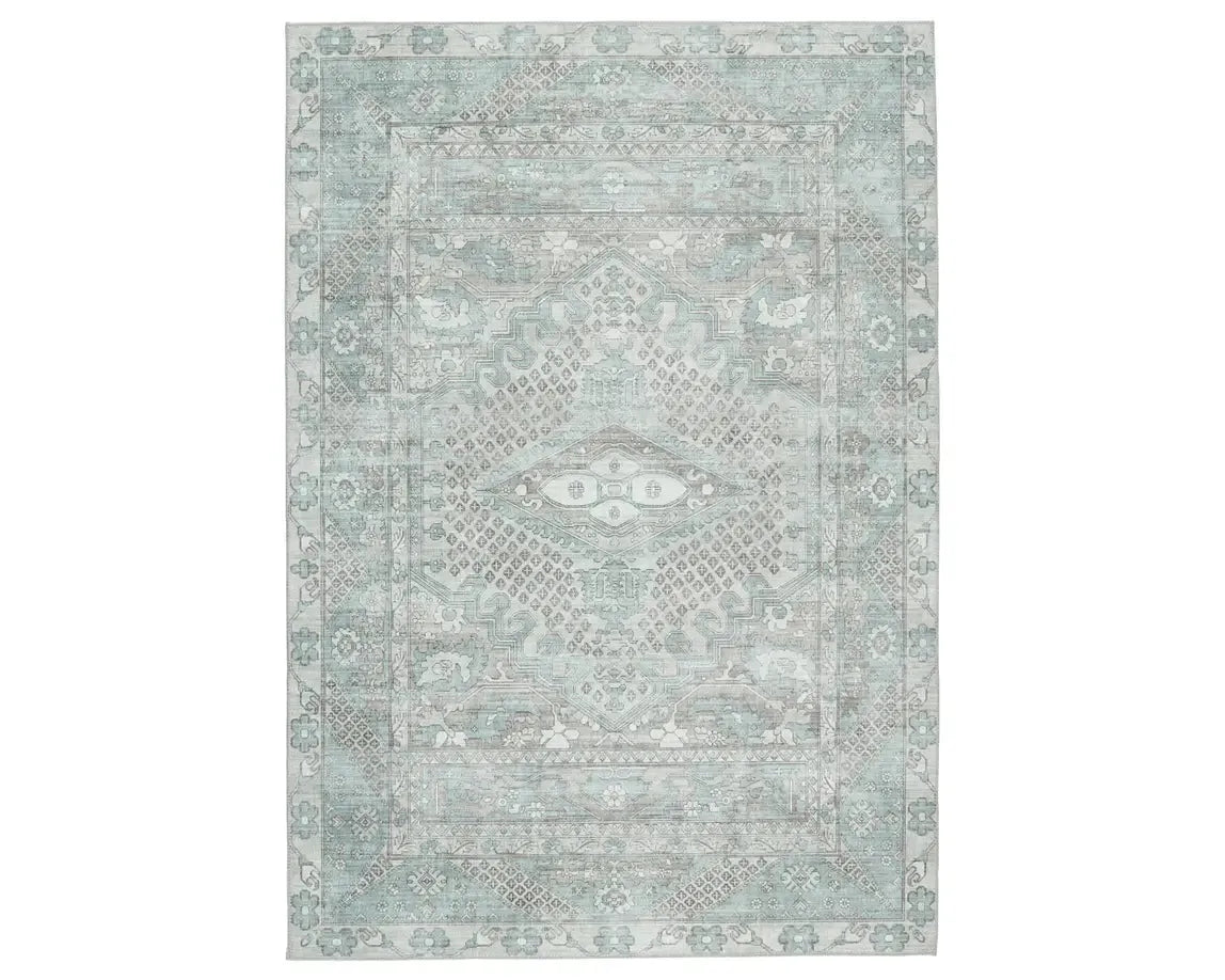 Keyara KNC01 Green/Grey Rug - Rug & Home