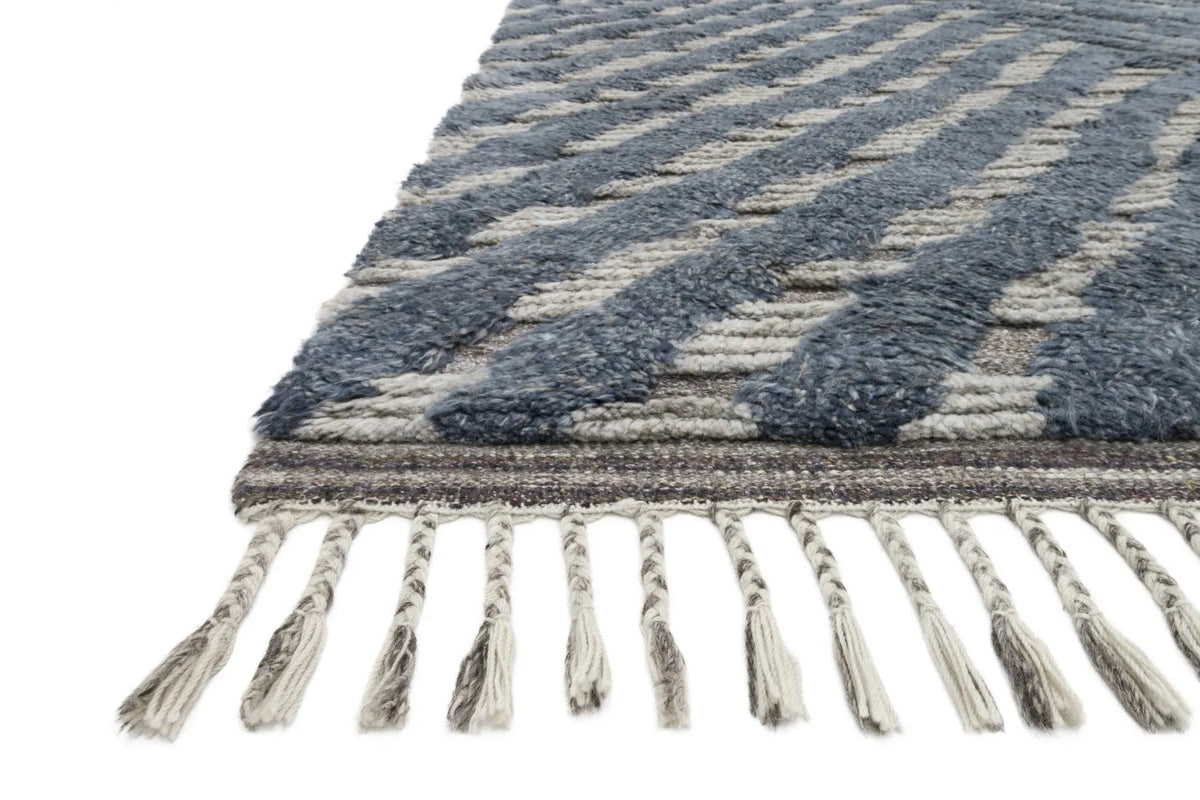 Khalid Kf-06 Blue/Pewter Rug