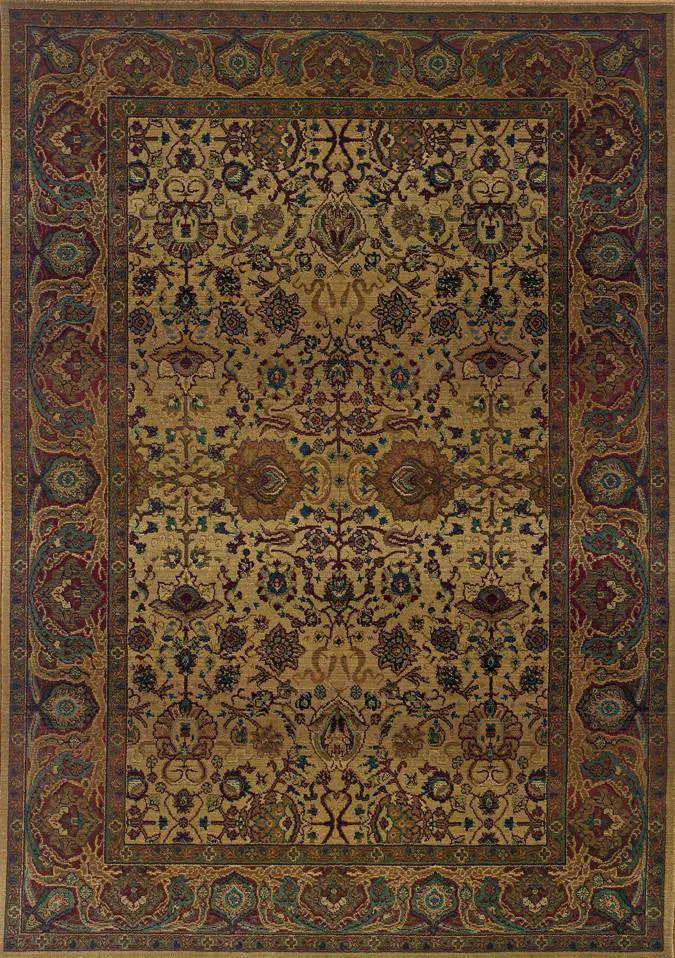 Kharma 332W Beige/ Red Rug - Rug & Home