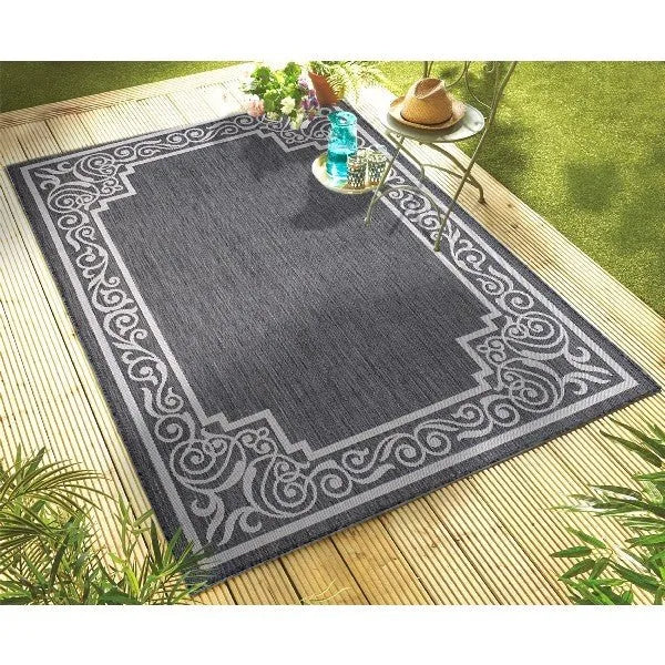 Kilimanjaro 81755AWH Anthracite White Rug - Rug & Home