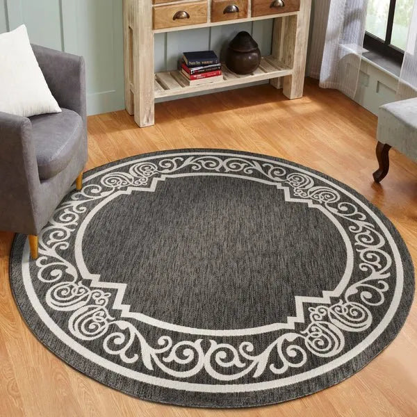 Kilimanjaro 81755AWH Anthracite White Rug - Rug & Home