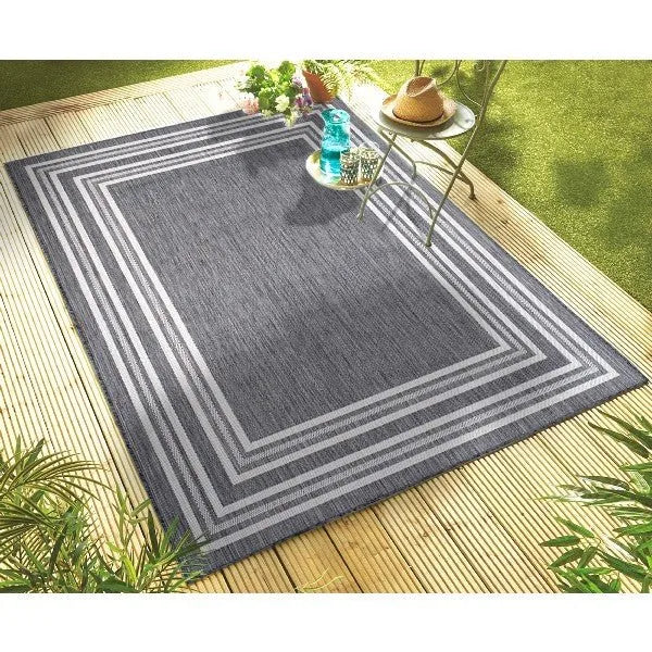 Kilimanjaro 81757AWH Anthracite White Rug - Rug & Home