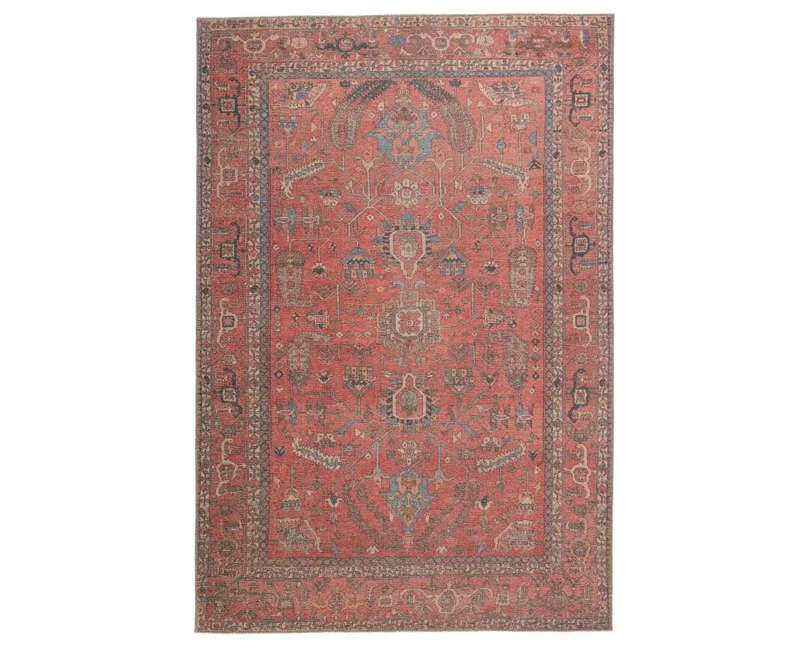 Kindred KND08 Red/Blue Rug - Rug & Home