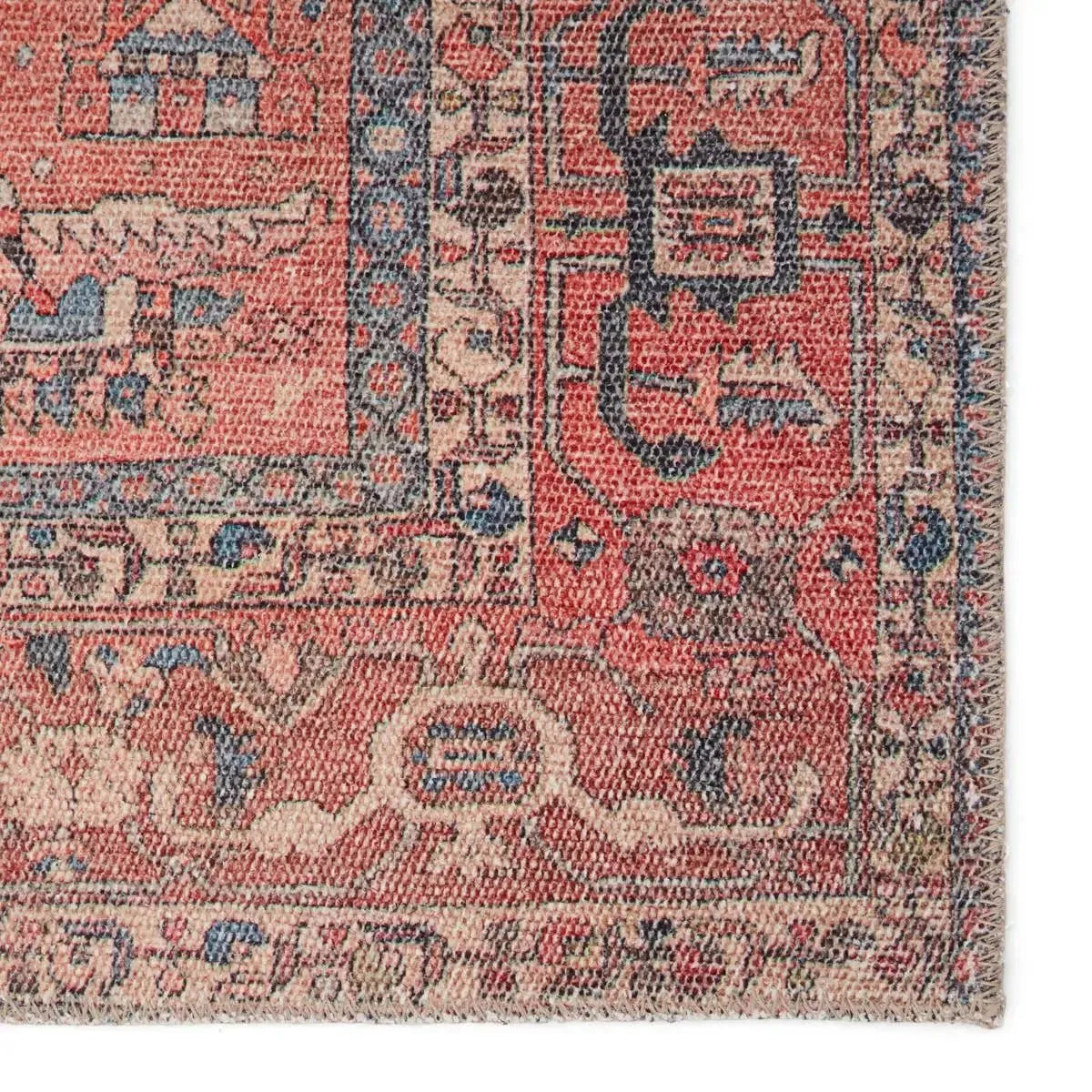 Kindred KND08 Red/Blue Rug - Rug & Home