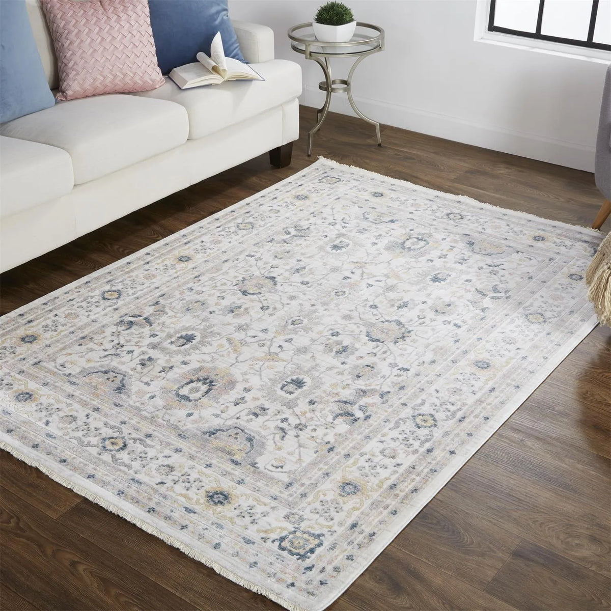 Kyra 3854F Ivory/Blue Rug - Rug & Home