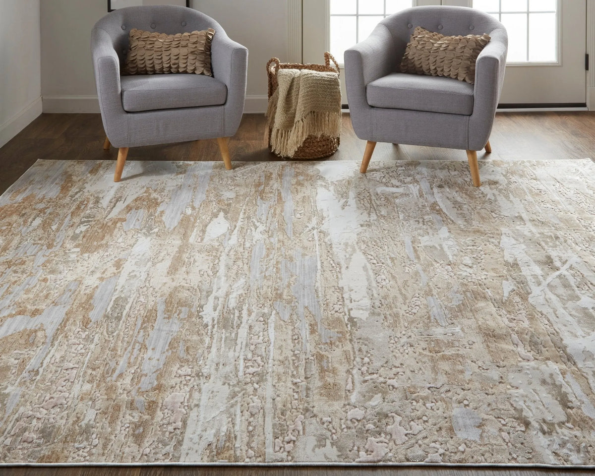 Laina LAI39G5F Tan/Ivory Rug - Rug & Home