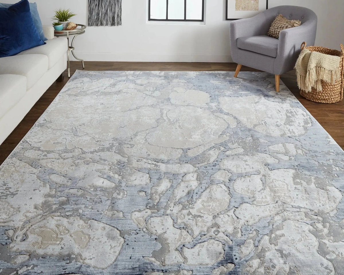 Laina LAI39G8F Ivory/Blue Rug