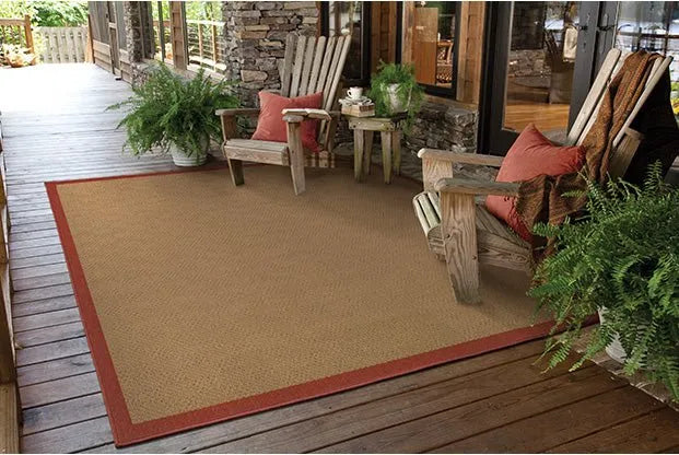 Lanai 525O Beige/ Red Rug - Rug & Home