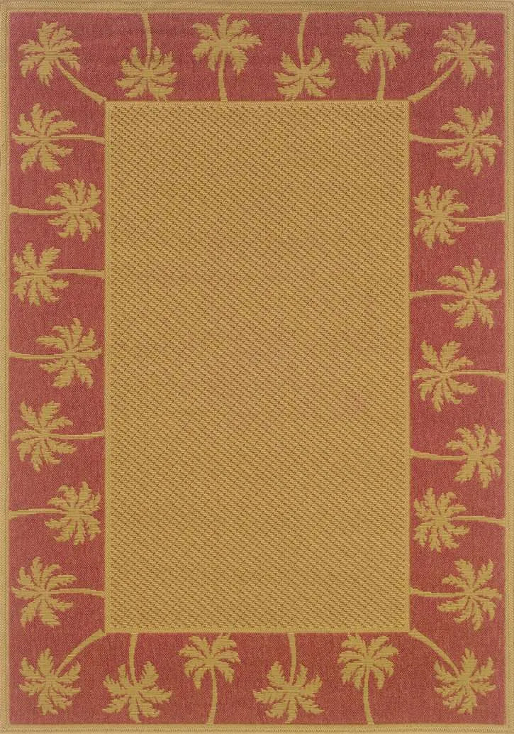 Lanai 606C Beige/ Red Rug - Rug & Home