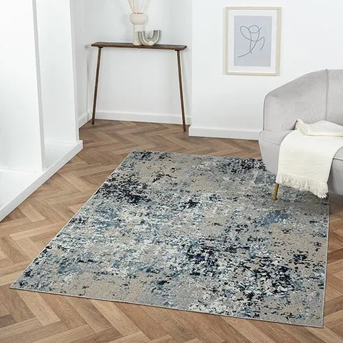 Lanham 82273GBU Grey/Blue Rug - Rug & Home