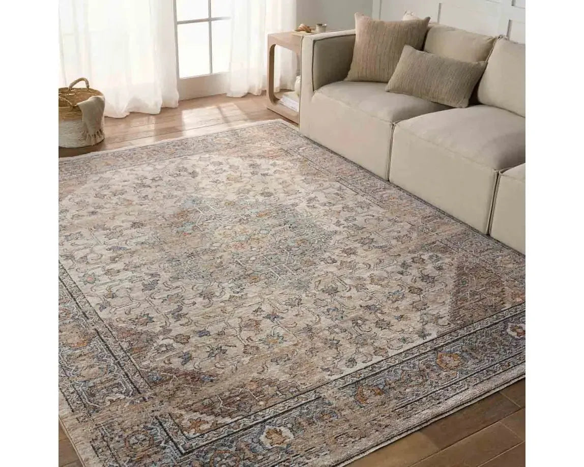 Lark LAR01 Beige/Blue Rug - Rug & Home