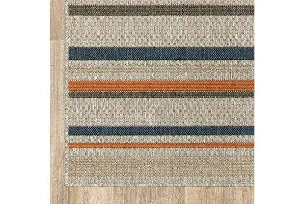 Latitude 602W Grey/Blue Rug - Rug & Home