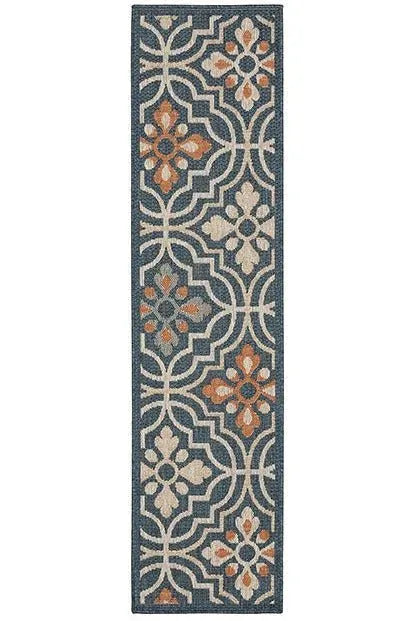Latitude 709B Blue Orange Rug