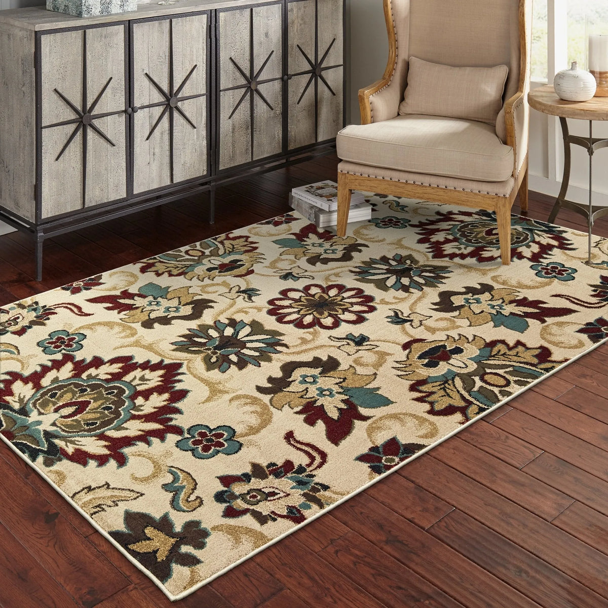 Laurel 3357M Ivory/Multi Rug - Rug & Home