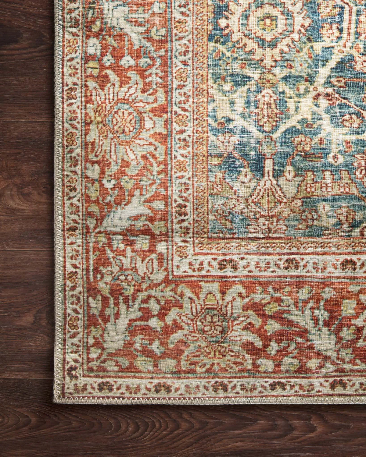 Layla LAY-04 Ocean/Rust Rug - Rug & Home