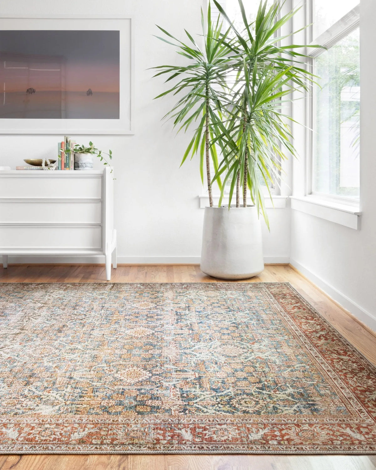 Layla LAY-04 Ocean/Rust Rug - Rug & Home