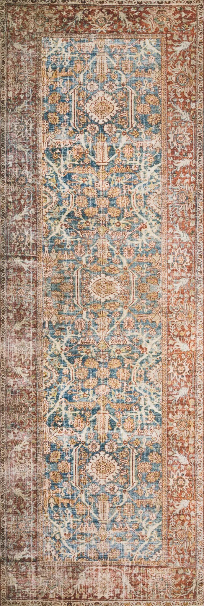 Layla LAY-04 Ocean/Rust Rug - Rug & Home