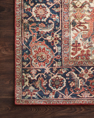 Layla LAY-08 Red/Navy Rug - Rug & Home