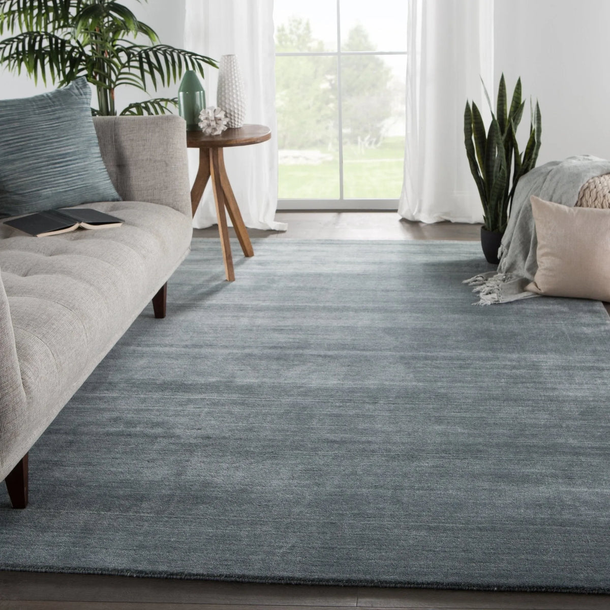 Lefka LEF07 Bellweather Gray/Light Blue Rug - Rug & Home