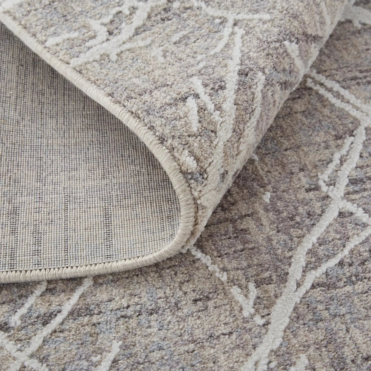 Lennon LEN39FZF Taupe/Grey Rug