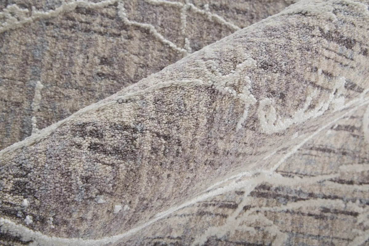 Lennon LEN39FZF Taupe/Grey Rug