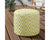 Lenon LNN01 Chartreuse/Ivory Pouf - Rug & Home