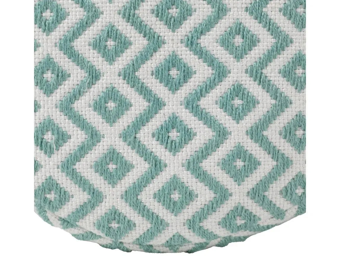 Lenon LNN02 Teal/Ivory Pouf