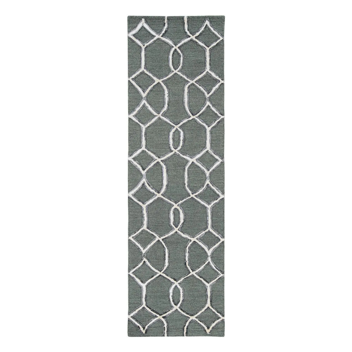 Libby Langdon Upton 4303 Groovy Gate Charcoal/Snow Rug - Rug & Home