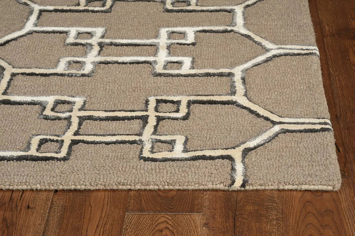 Libby Langdon Upton 4305 Asian Trellis Mocha/Ink Rug