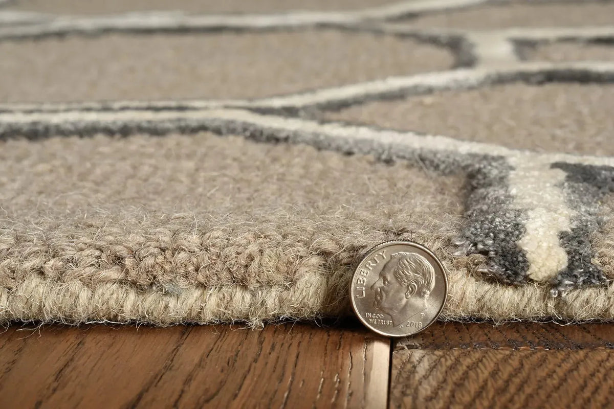 Libby Langdon Upton 4305 Asian Trellis Mocha/Ink Rug