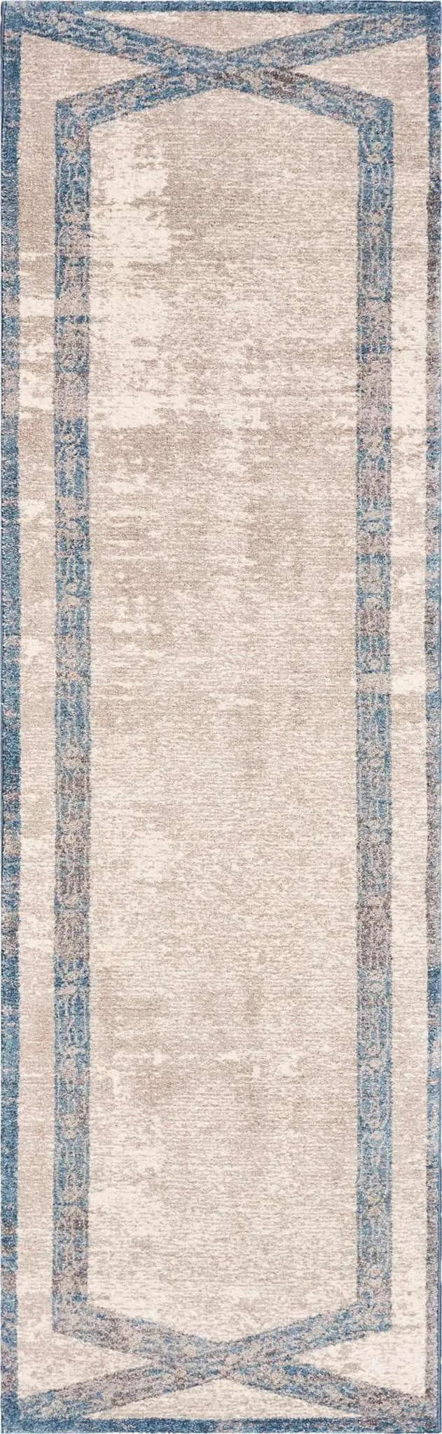 Libby Langdon Winston 5816 Target Overlay Tan Teal Rug - Rug & Home