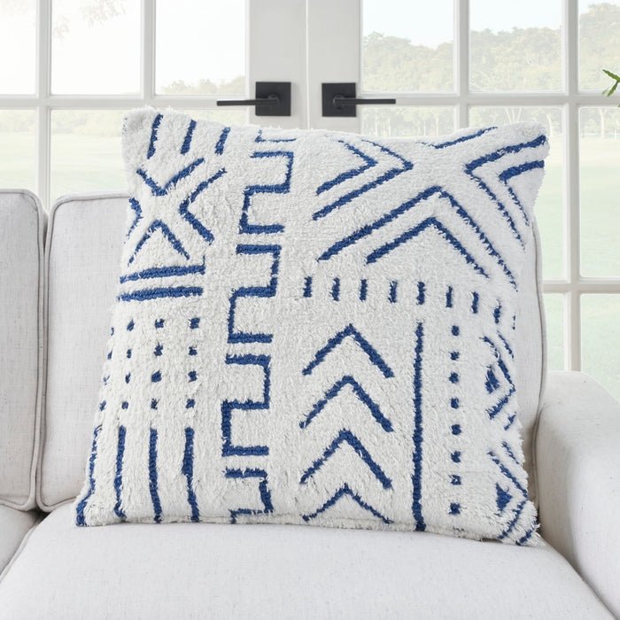 Lifestyle AA016 Blue Ink Pillow - Rug & Home