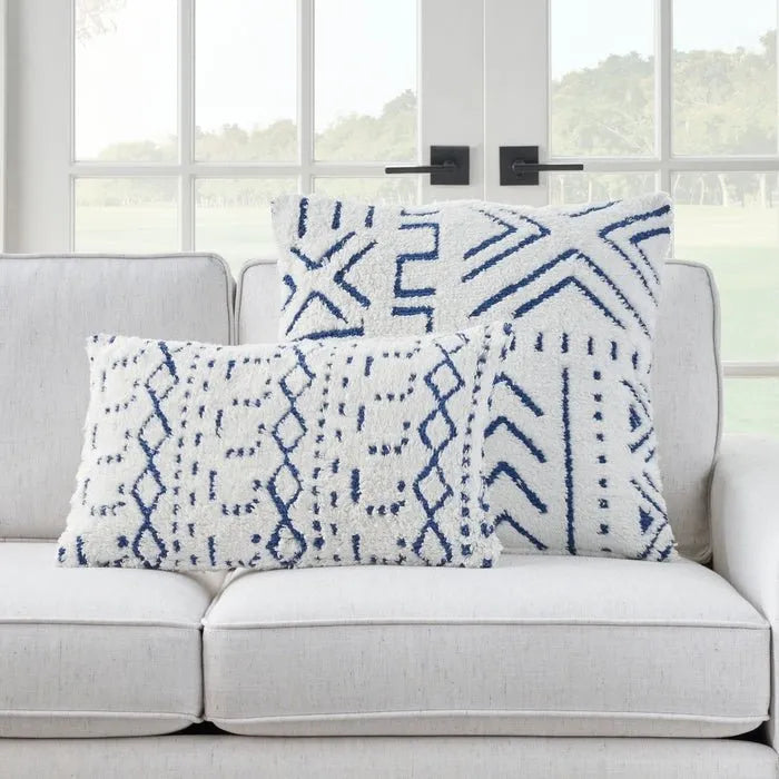 Lifestyle AA016 Blue Ink Pillow - Rug & Home