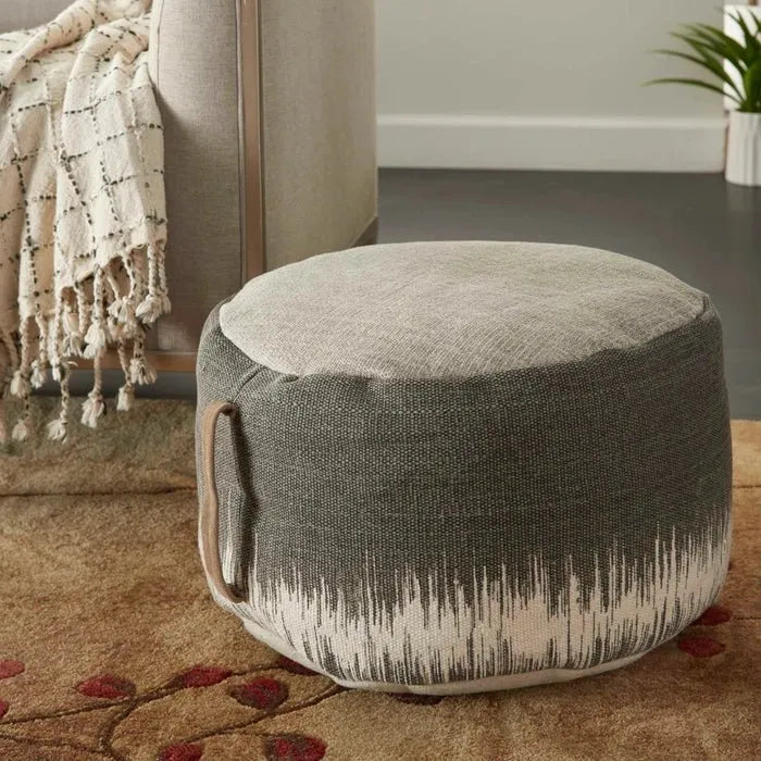 Lifestyle AS263 Charcoal Pouf - Rug & Home