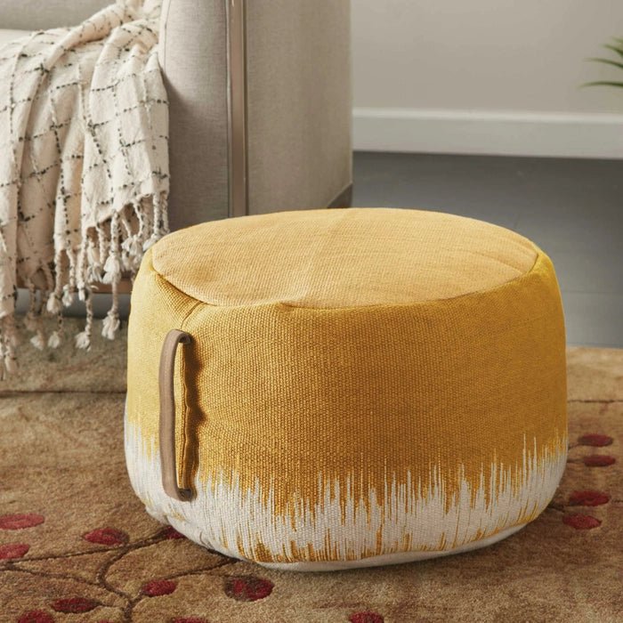 Lifestyle AS263 Mustard Pouf - Rug & Home
