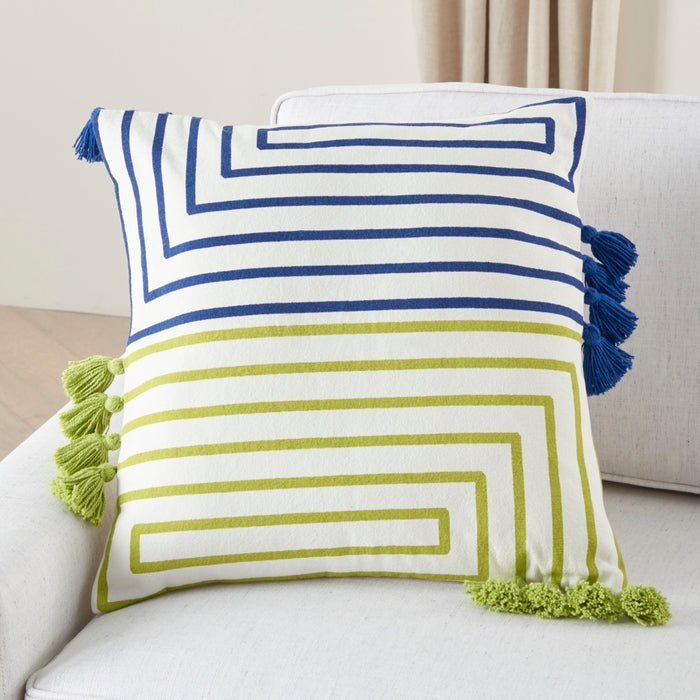 Lifestyle CN029 Lime Blue Pillow - Rug & Home
