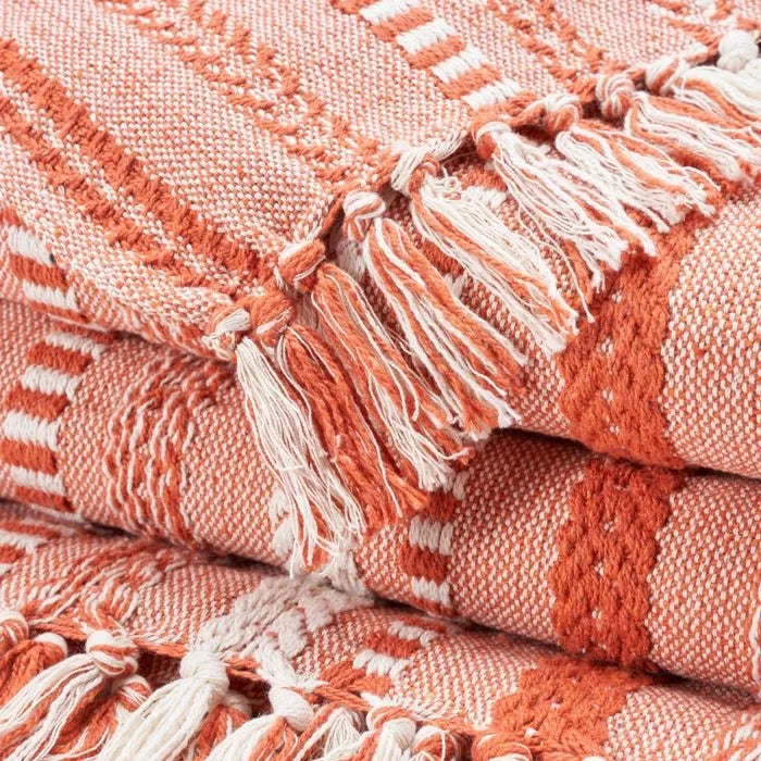 Lifestyle RJ204 Orange Throw Blanket - Rug & Home